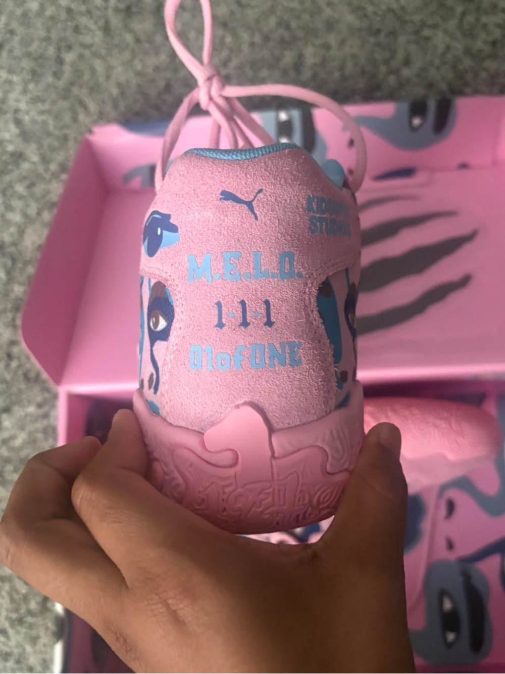 PUMA Kids' Pink Olof ONE M.E.L.D. Casual Sneakers